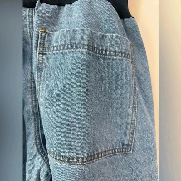 Indigo Poppy XL Maternity Jeans with Elastic Ankle and Belly Band - Picture 10 of 14